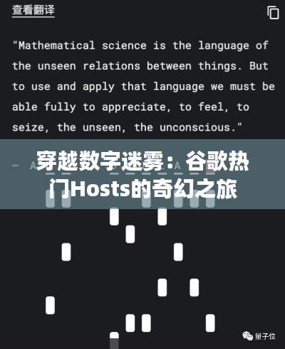 穿越数字迷雾:谷歌热门Hosts的奇幻之旅