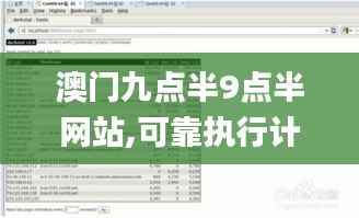 澳门九点半9点半网站,可靠执行计划策略_钻石版8.409