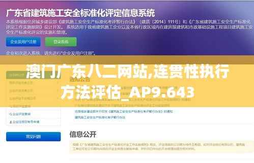 澳门广东八二网站,连贯性执行方法评估_AP9.643