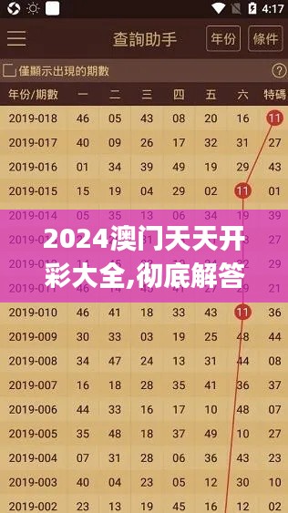 2024澳门天天开彩大全,彻底解答解释落实_Chromebook8.344