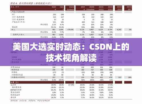 美国大选实时动态:CSDN上的技术视角解读