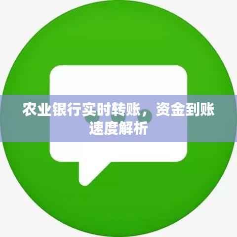 农业银行实时转账,资金到账速度解析