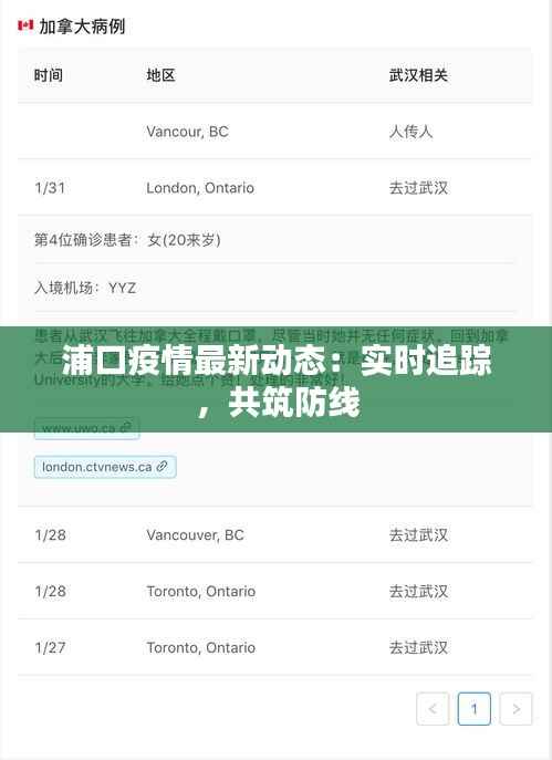 浦口疫情最新动态:实时追踪,共筑防线