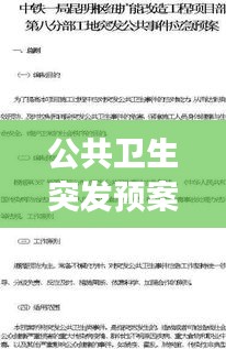 公共卫生突发预案，突发公共卫生事件应急工作预案 