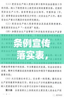 条例宣传落实表,条例贯彻实施情况